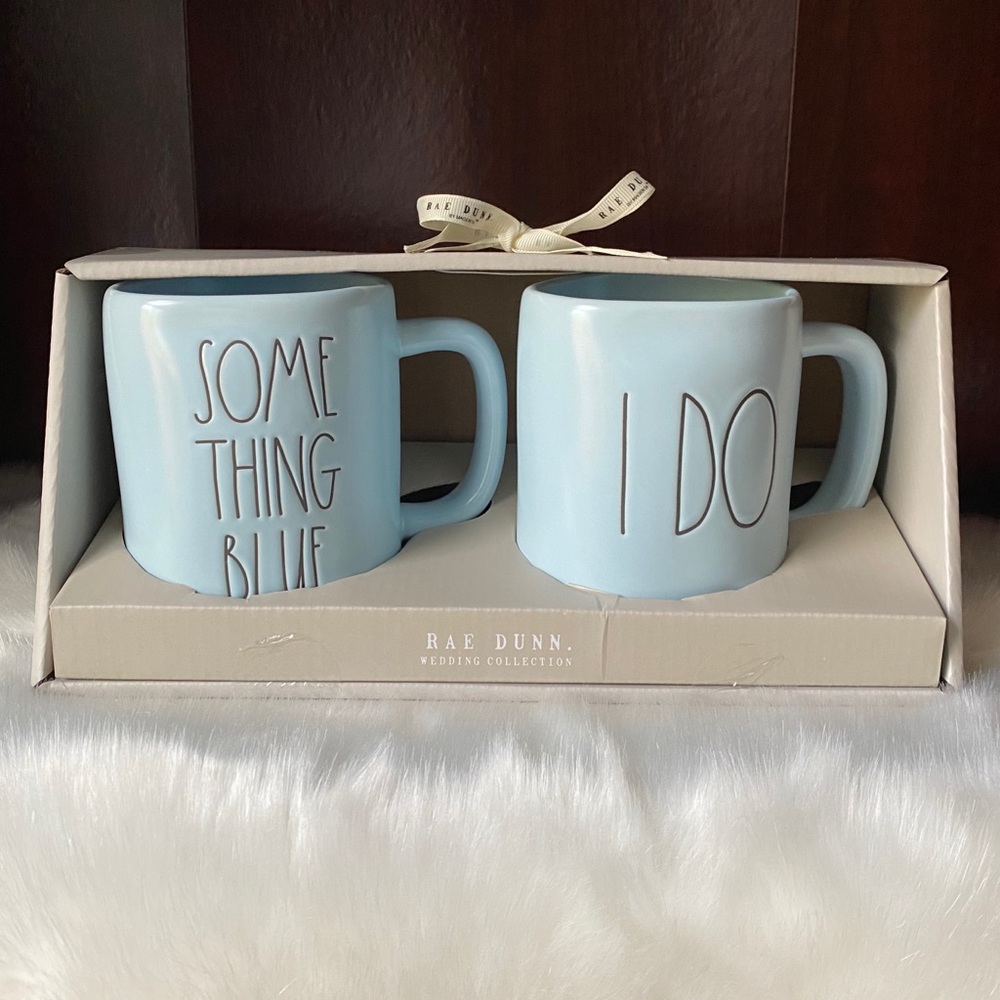 Rae Dunn Something Blue I Do Mugs